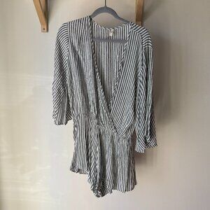 Elan Stripe Swim Cover-Up Romper - Nordstrom - Beach wear